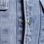 Washed Denim Overshirt with Pockets
