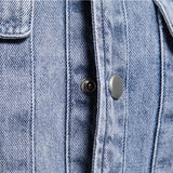 Washed Denim Overshirt with Pockets