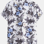 Flowers Print Lapel Shirts