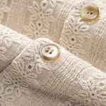 Floral Jacquard Textured Cuban Shirt