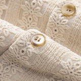 Floral Jacquard Textured Cuban Shirt