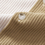 Colorblock Button Up Corduroy Shirt