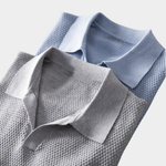 Elijah | Textured knit polo shirt