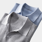 Elijah | Textured knit polo shirt