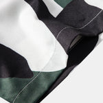 Colorblock Print Shirt & Swim Shorts Set