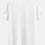 Textured Cuban Collar Pocket Shirt