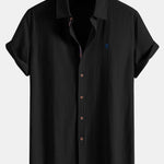 Short Sleeve Linen Button Up Shirt