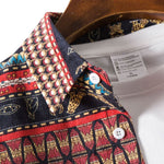 Long Sleeved Tribal Print Corduroy Shirt