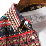 Long Sleeved Tribal Print Corduroy Shirt