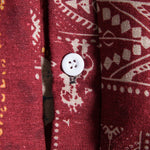 Tribal Geometric Print Henry Collar Shirt