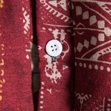 Tribal Geometric Print Henry Collar Shirt
