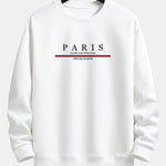 Paris Slogan Print Relax Fit Crew Neck Sweatshirt & Jogging Pants Set