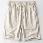 Cotton Blend Striped Cuban Shirt & Linen Cotton Blend 11" Shorts Set