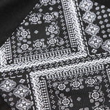 Paisley Print Patchwork Shirt & Swim Shorts Set