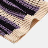Stripe Eyelet Crochet Shirt & Straight Leg Linen Pants Set