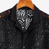 Floral Lace Cuban Shirt