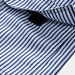 Textured Stand Collar Shirt & Stripe Print Swim Shorts Set
