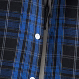 Contrast Hooded Plaid Shirt