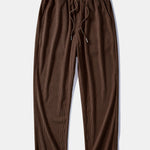 Long Sleeved Contrast Corduroy Hooded Shirt & Corduroy Pants Set