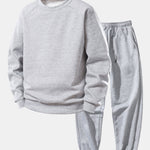Basic Crew Neck Sweatshirt & Jogger Pants Set