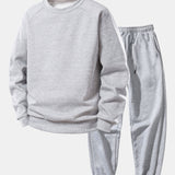 Basic Crew Neck Sweatshirt & Jogger Pants Set
