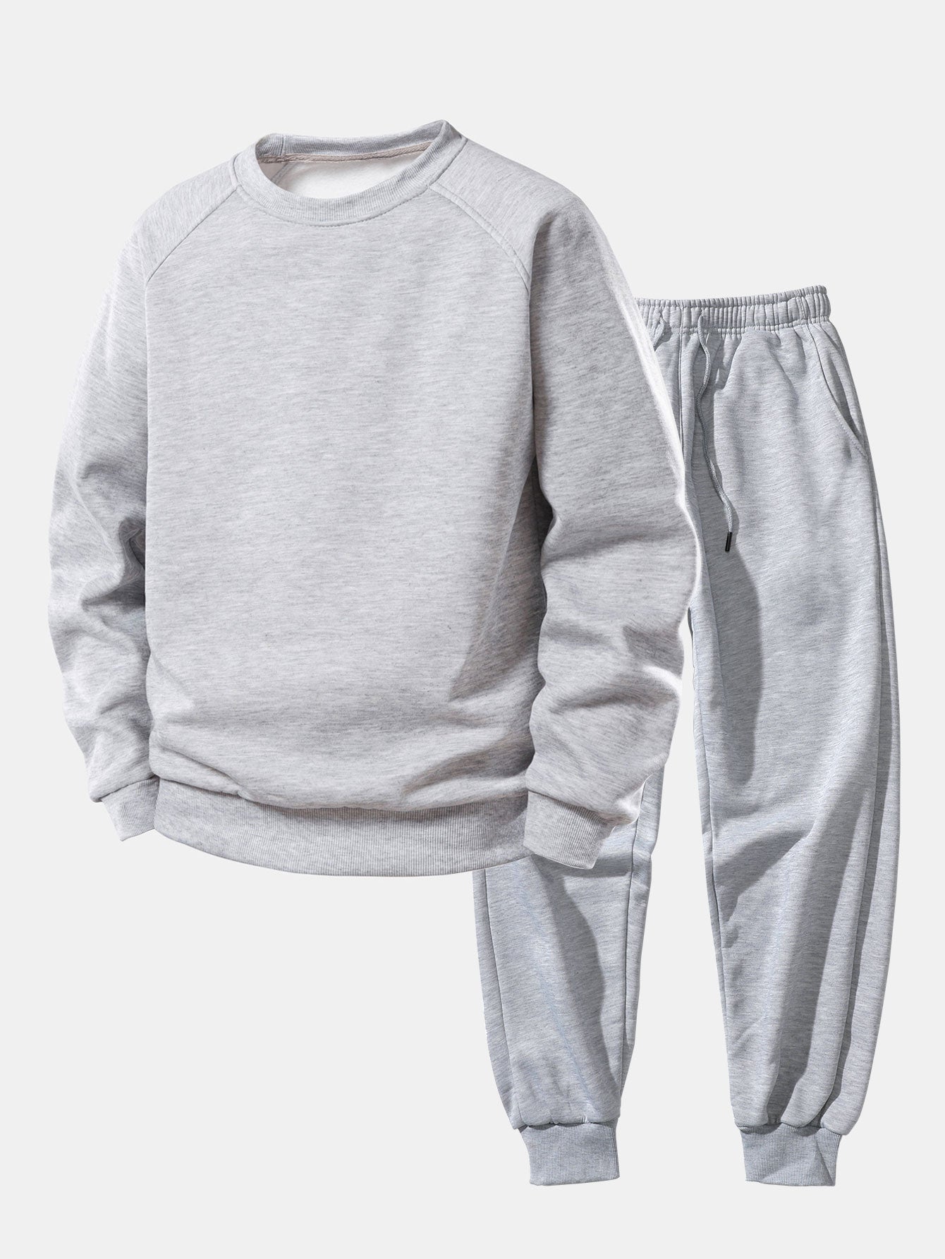 Basic Crew Neck Sweatshirt & Jogger Pants Set