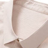 Crinkled Textured Shirt & Straight Leg Pants Set
