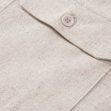 Linen Rayon Blend Pocket Utility Shirt & Straight Leg Linen Pants Set