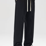 Line Dachshund Print Sweatshirt & Pleated Pintuck Sweatpants Set