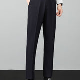 Contrast Textured Knit Polo & Slim Fit Tapered Trousers Set