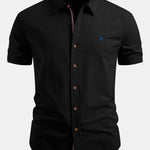 Short Sleeve Linen Button Up Shirt