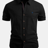 Short Sleeve Linen Button Up Shirt