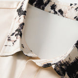 Ink Mountain Shirt & Man Mid Length Drawstring Swim Shorts Set