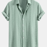 Geometry Jacquard Button Up Shirt