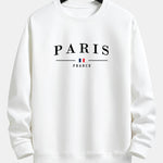 Paris Print Relax Fit Crew Neck Sweatshirt & Jogging Pants Set