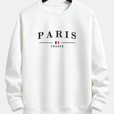 Paris Print Relax Fit Crew Neck Sweatshirt & Jogging Pants Set