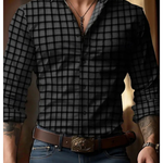 PLAID LONG SLEEVE SHIRT FOR MEN