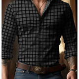PLAID LONG SLEEVE SHIRT FOR MEN