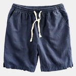 Elephant Geometric Print Shirt & Linen Cotton Blend Drawstring Shorts Set