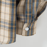 Button Up Contrast Hooded Plaid Shirt