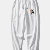 Cool Bear Print Relax Fit Crew Neck Sweatshirt & Jogging Pants Set