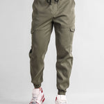 Long Line Textured Hooded Sweater & Chino Cargo Jogger Pants Set