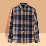BRUSHED FLANNEL SHIRT FOR MEN