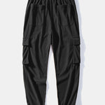 Corduroy Plaid Patchwork Shirt & Drawstring Corduroy Cargo Jogger Pants Set