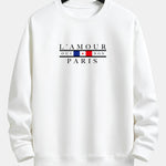 Paris Slogan Print Relax Fit Crew Neck Sweatshirt & Jogging Pants Set