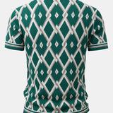 Retro Rhombus Geometric Knit Shirt