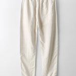 Linen Stripe Open Knit Polo & Straight Leg Linen Pants Set