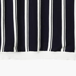 Contrast Vertical Stripe Half-Zip Knit Polo