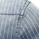 Stripe Washed Denim Shirt with Pockets