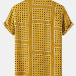 Polka Dot Floral Print Button Up Shirt